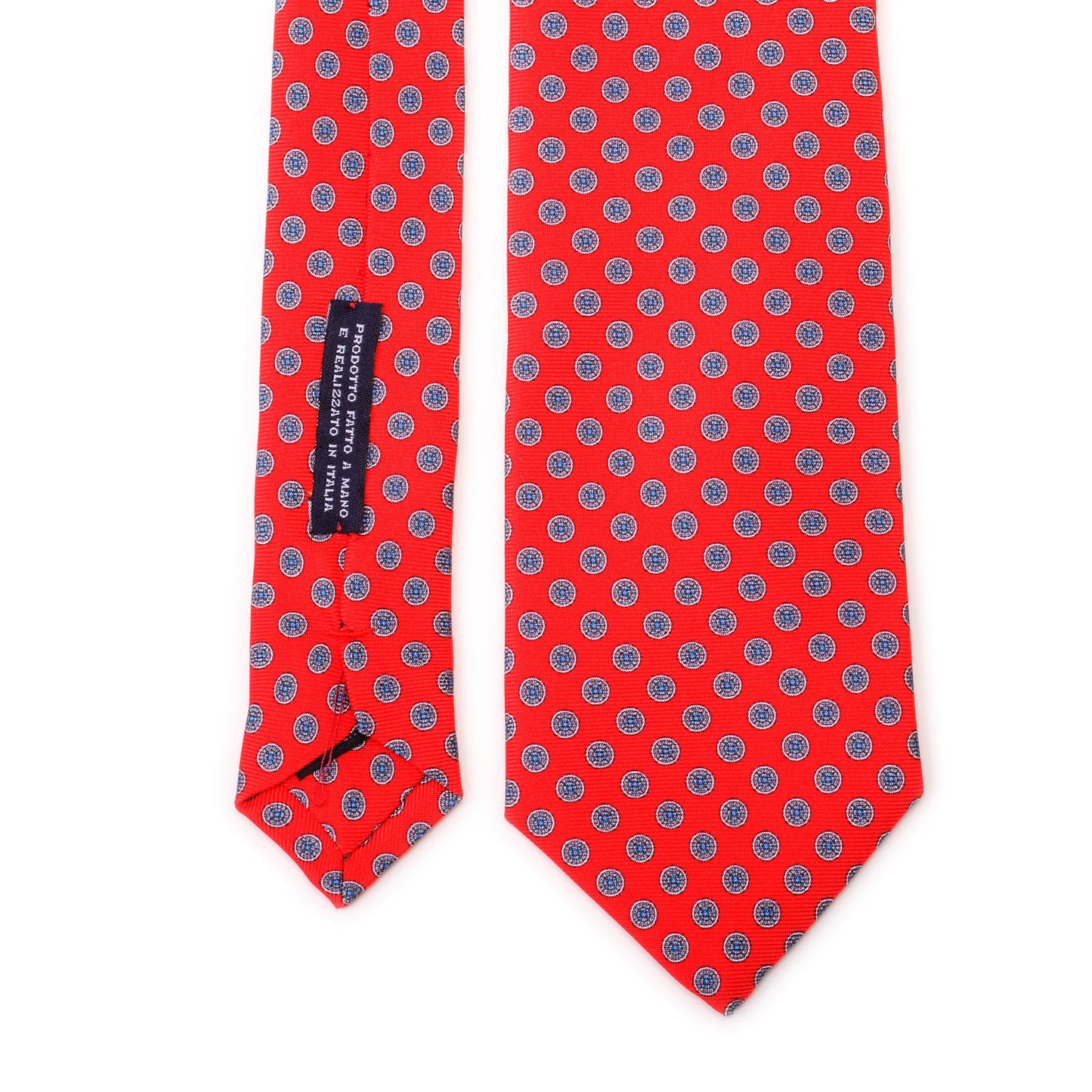 Red Silk Tie with Medallions