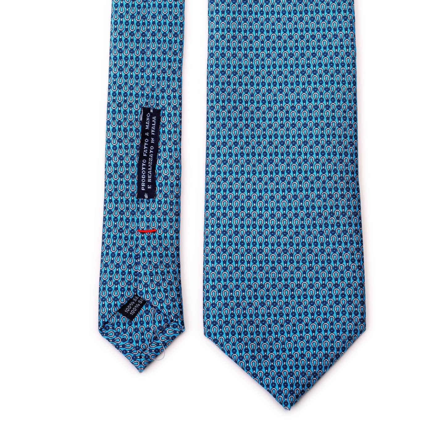 Light Blue Silk Tie with Little Loops