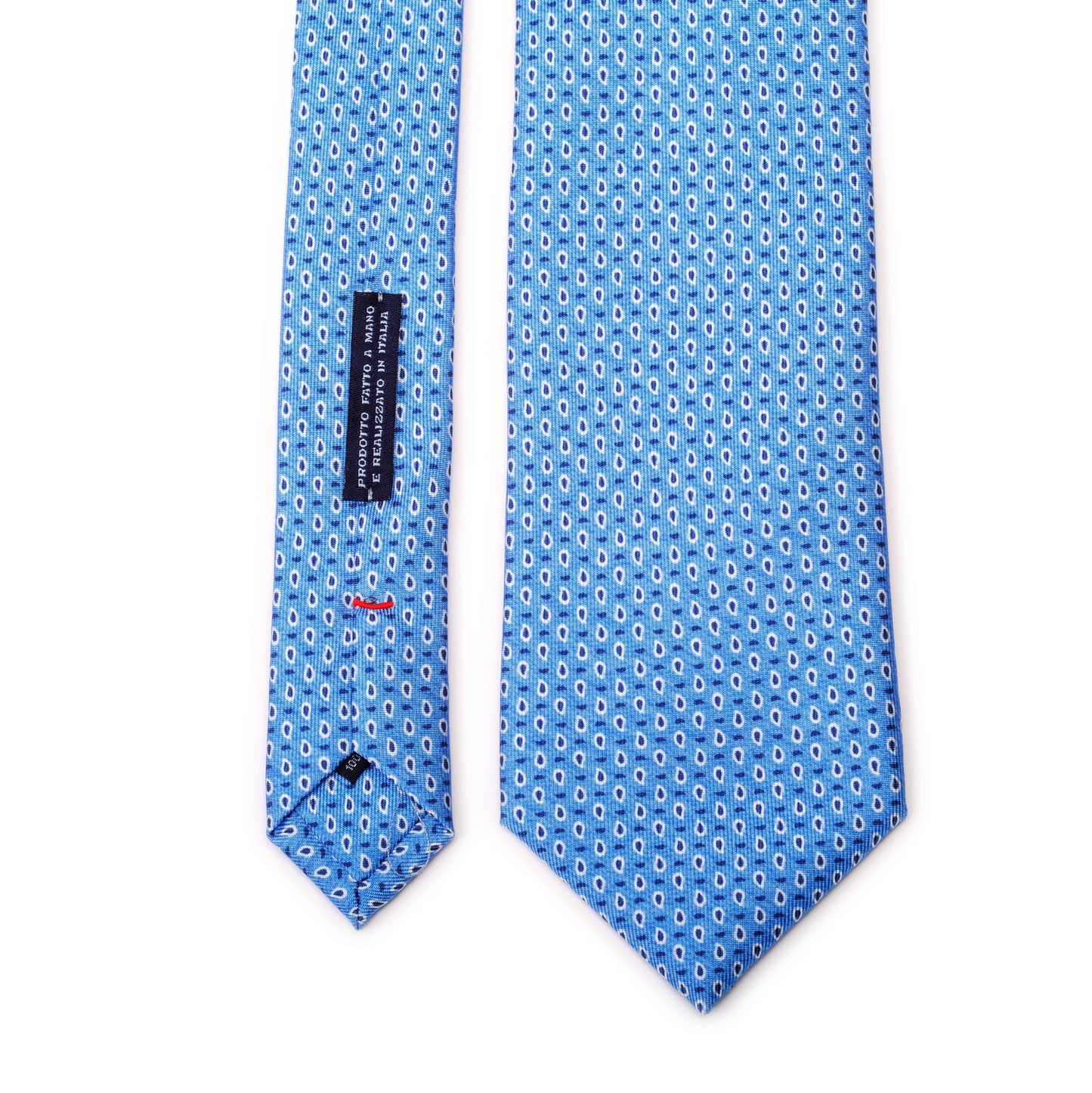 Light Blue Silk Tie with Drops