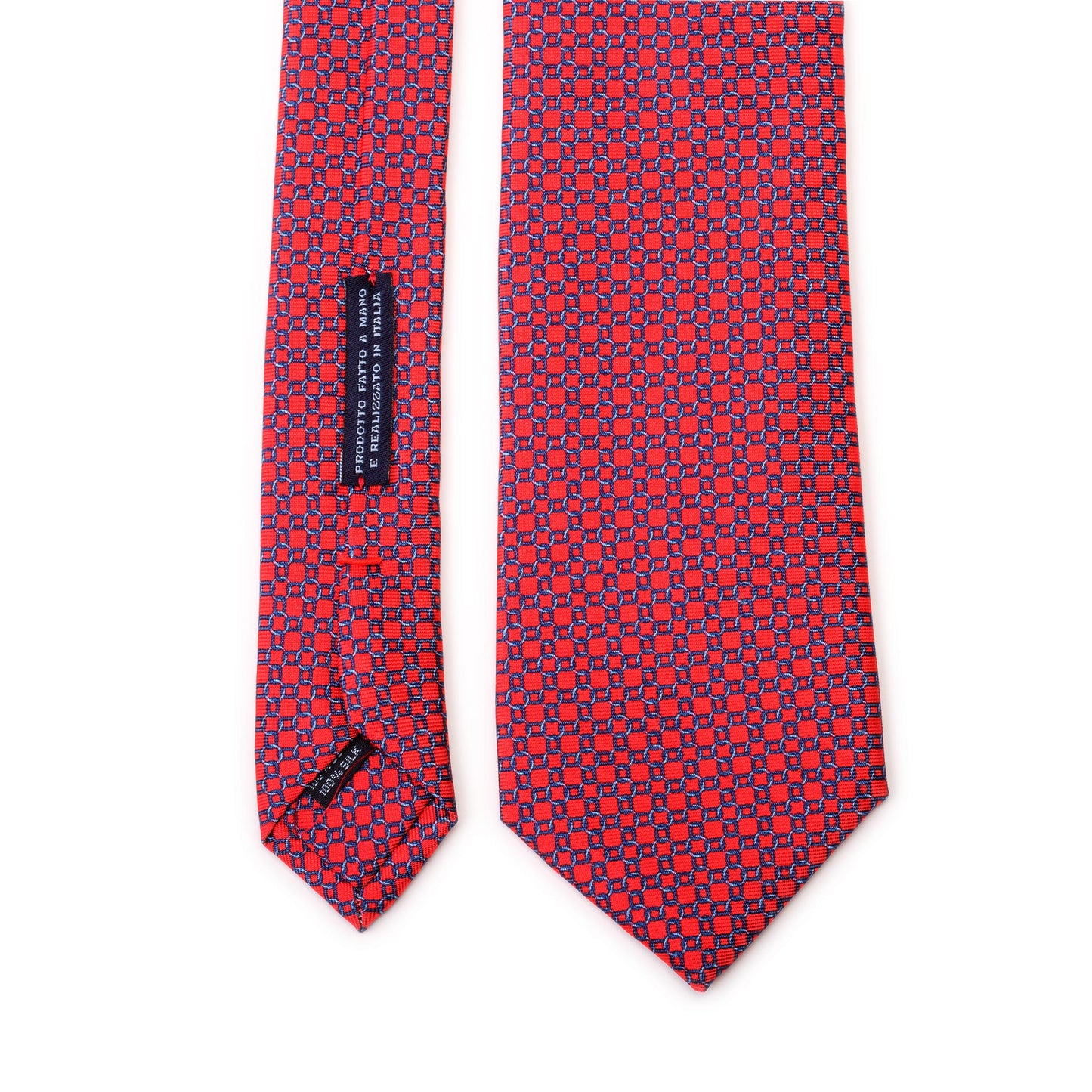 Red Silk Tie with Little Hooks