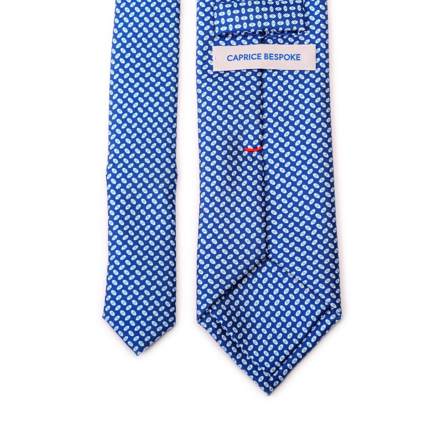 Sky Blue Silk Tie with Small Oval Pattern