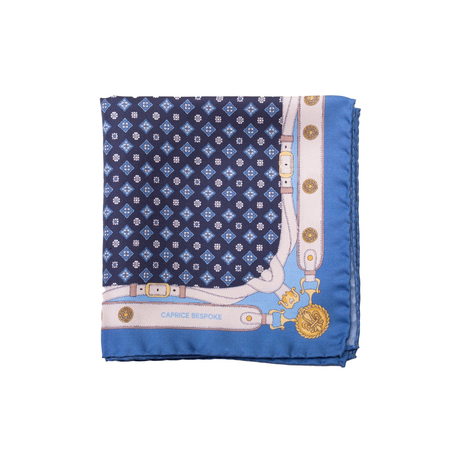 Light Blue Pocket Square with Buckles