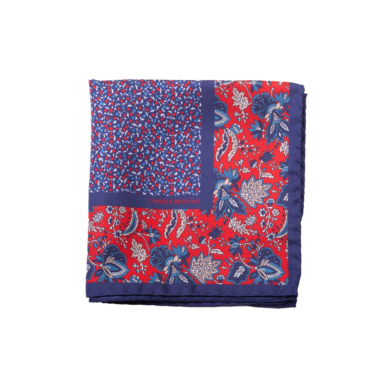 Floral Pocket Square in Red