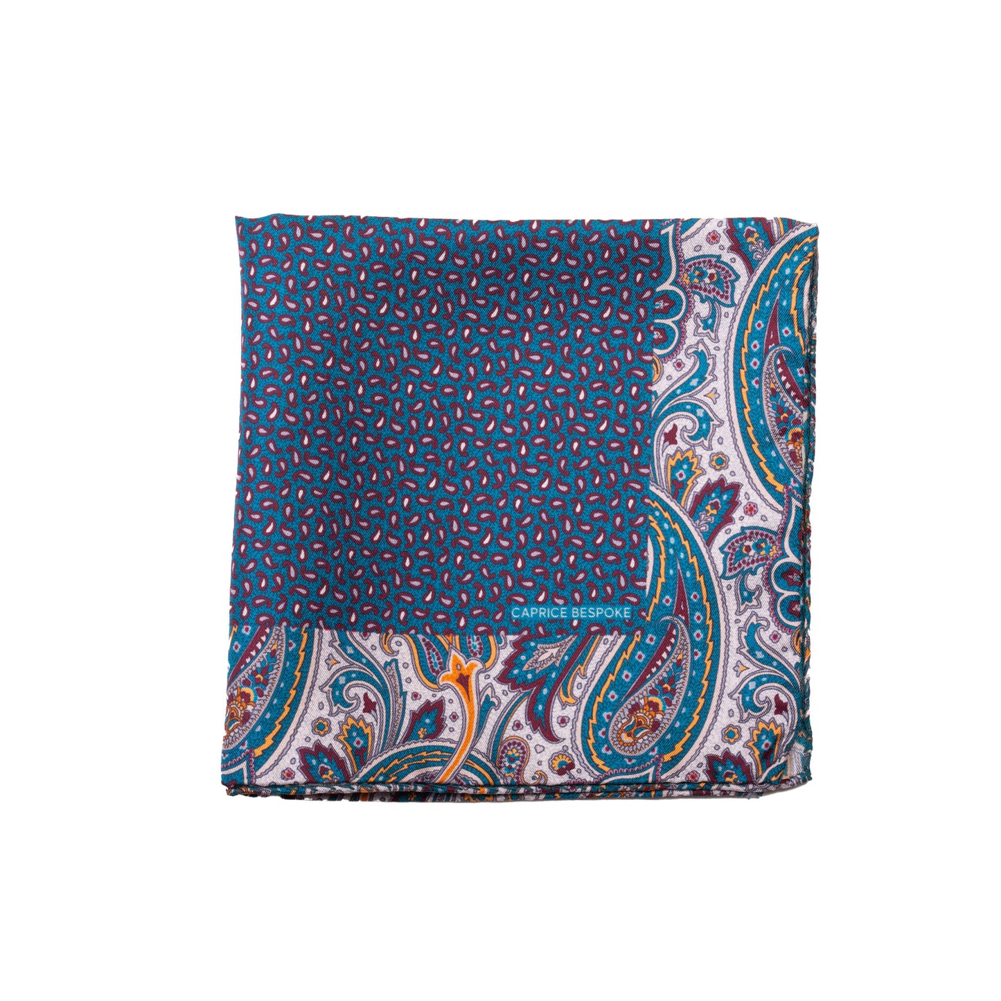 Pocket Square with Double Paisley Pattern