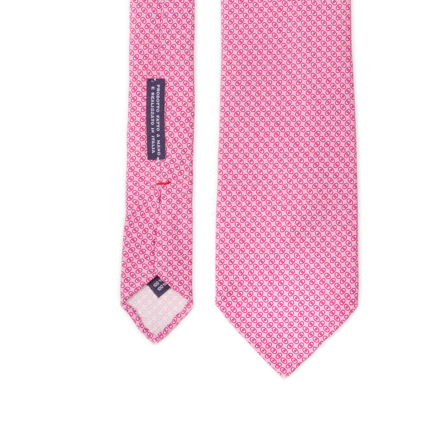 Pink Silk Tie with Small Oval Pattern