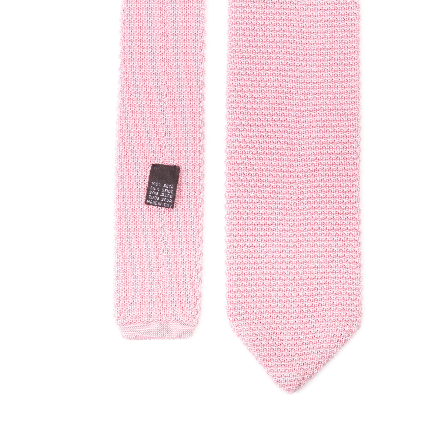 Pink Knitted Silk Tie