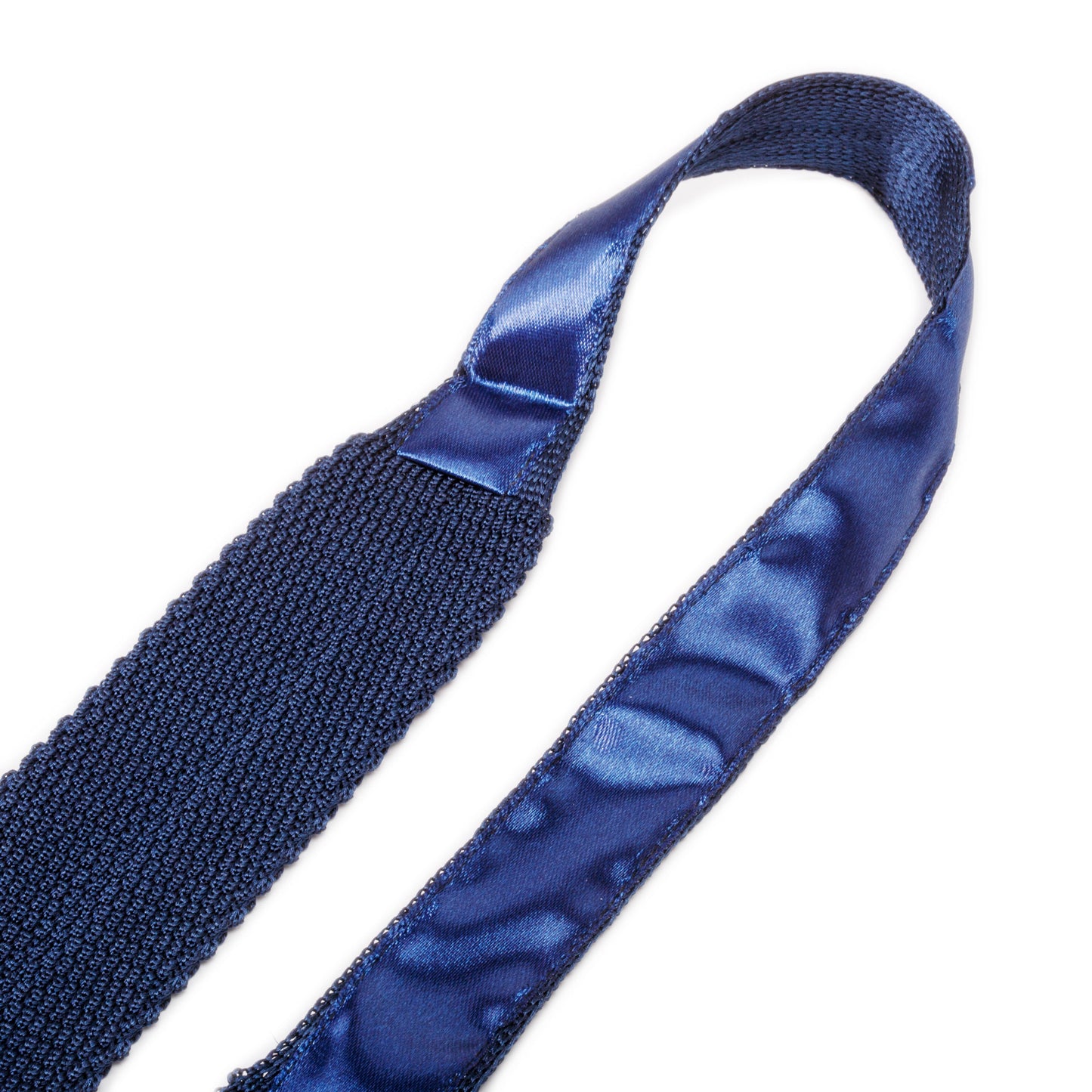 Navy Blue Knitted Silk Tie