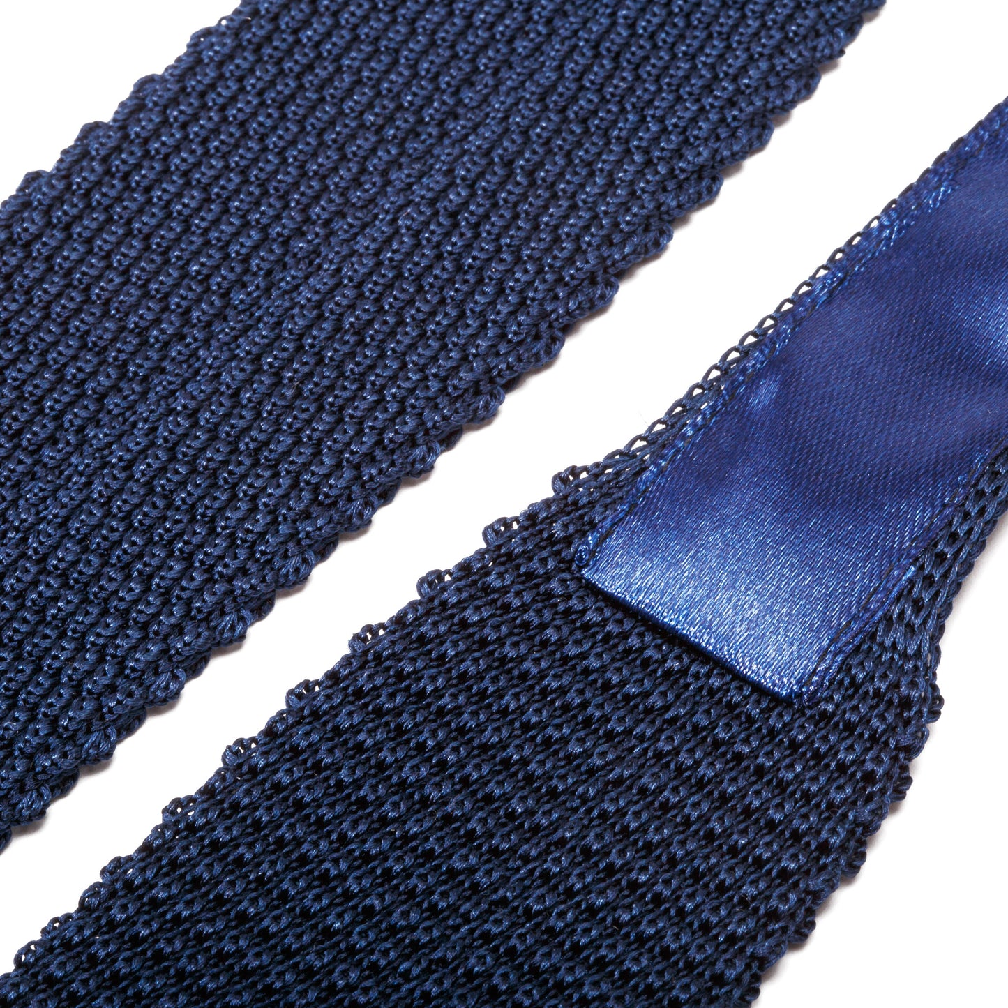 Navy Blue Knitted Silk Tie
