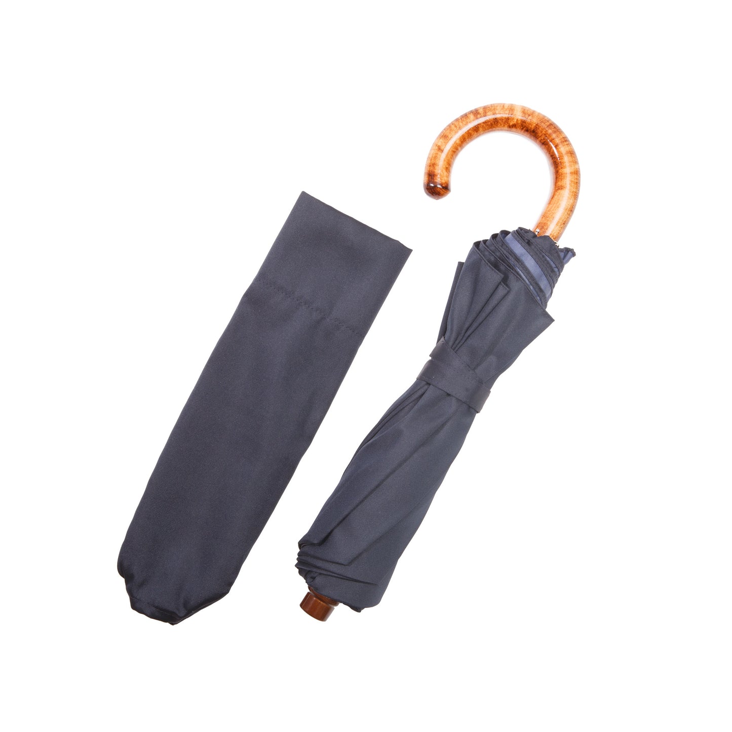Folding Umbrella with Shiny Maple Handle