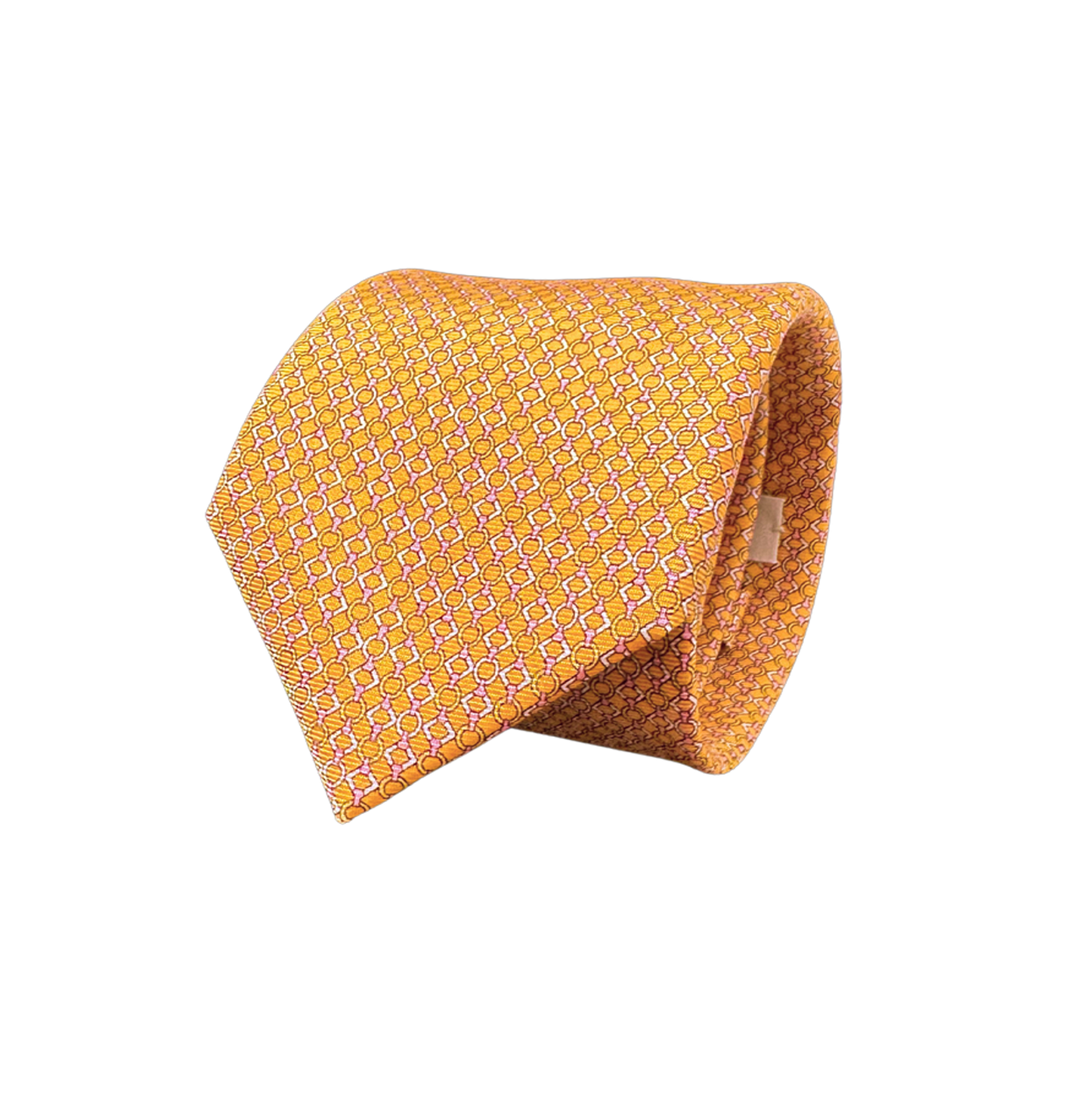 orange-Italian-silk-tie-with-pink-motifs-handmade-in-Como