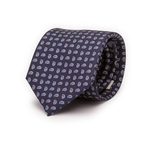 Cravatta con motivo Paisley azzurro chiaro