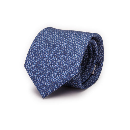 Steel Blue Tie with Oval Hooks