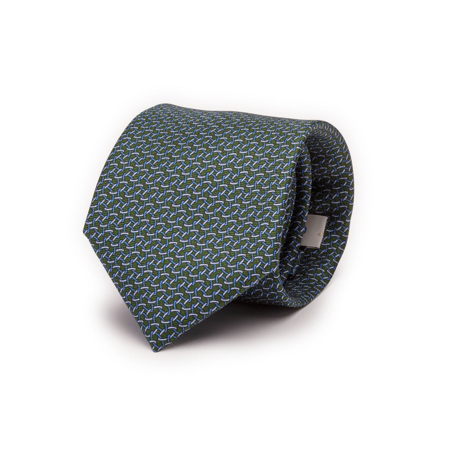 Dark Green Tie with Oval Hooks