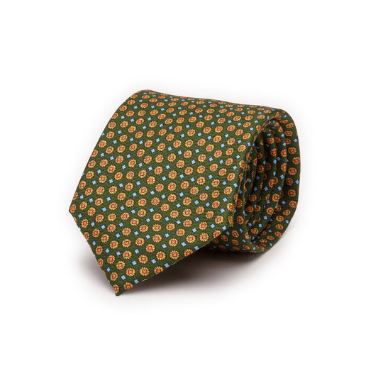 Green Silk Tie with Gems
