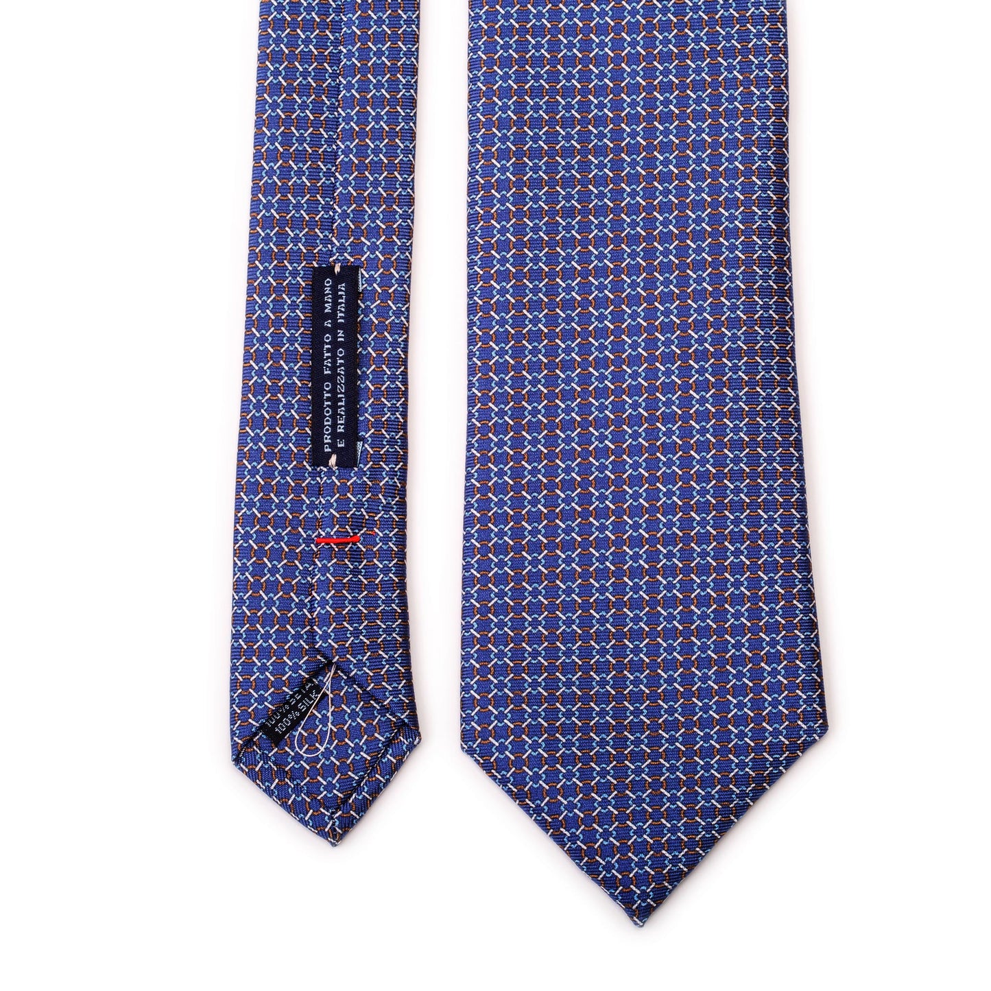 Blue Tie with Oval and Squared Hooks