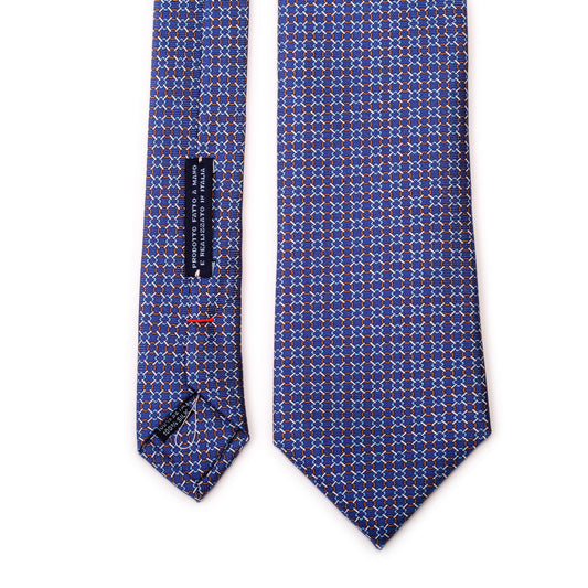 luxury-blue-silk-tie-oval-square-motifs-italian-made
