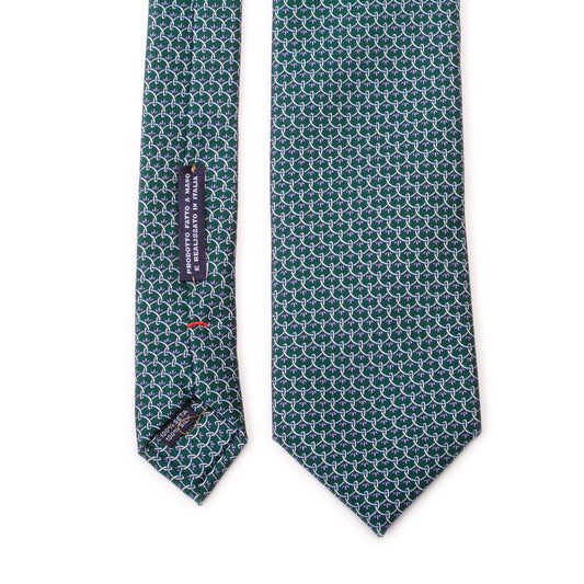 luxury-green-italian-silk-tie-with-waterlily-design