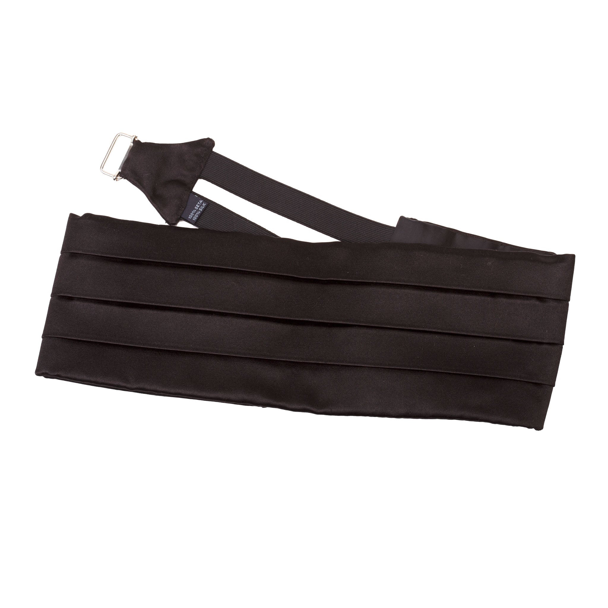 Black Silk Satin Cummerbund
