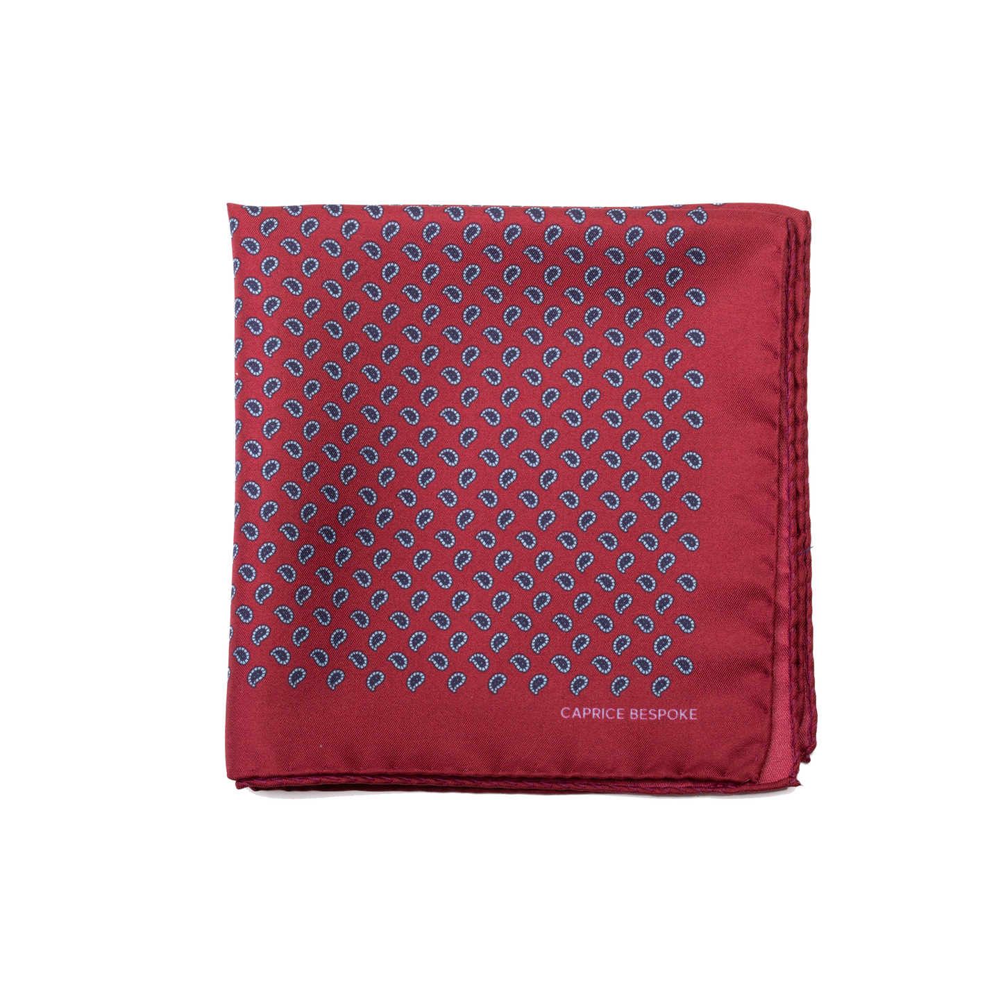 Bourdeaux Pocket Square with Paisley
