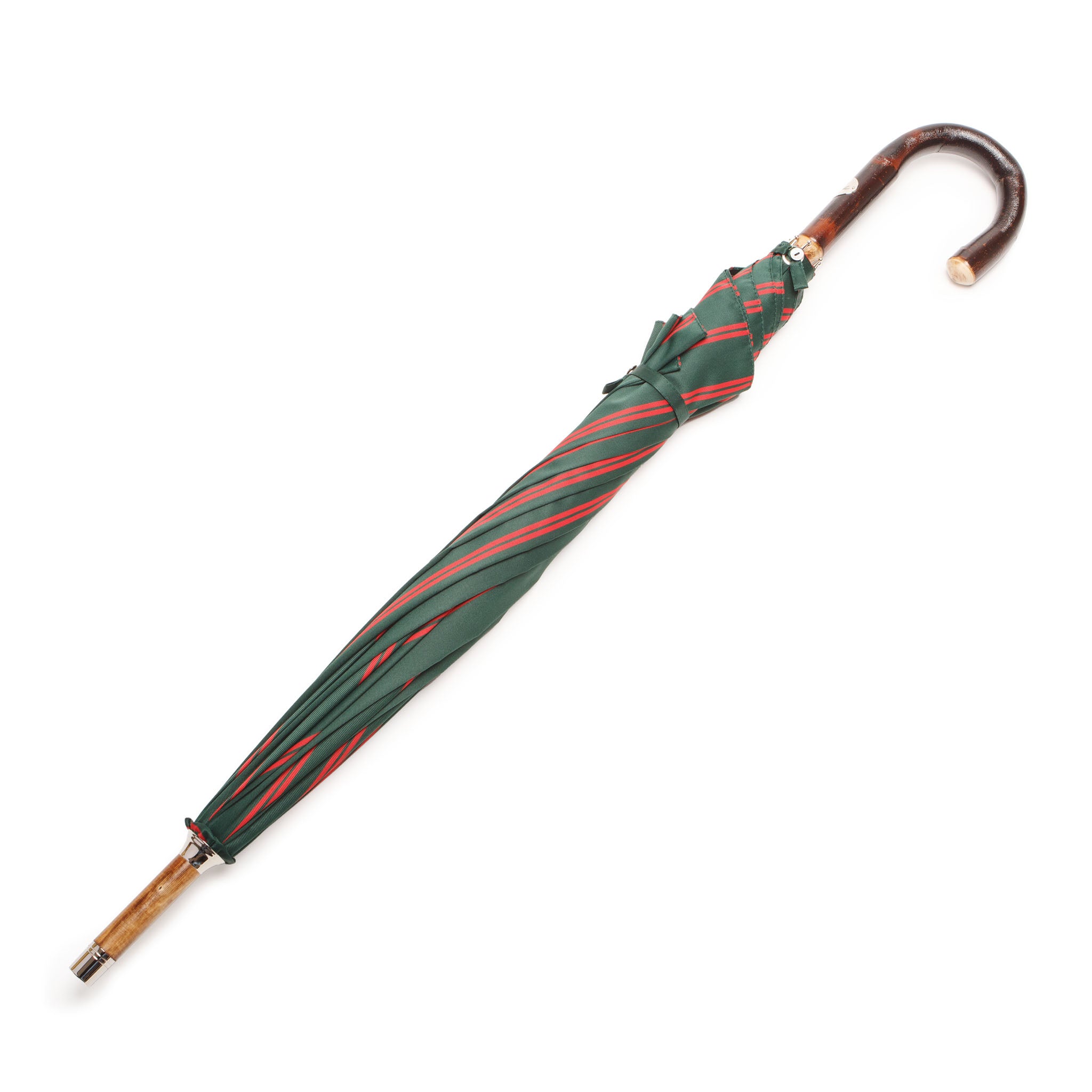 francesco-maglia-umbrella-solid-stick-wild-chestnut-green-with-red-stripes