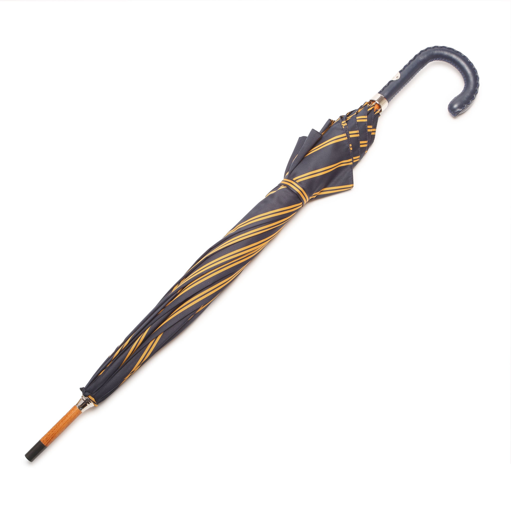 francesco-maglia-umbrella-blue-yellow-stripes-calf-handle