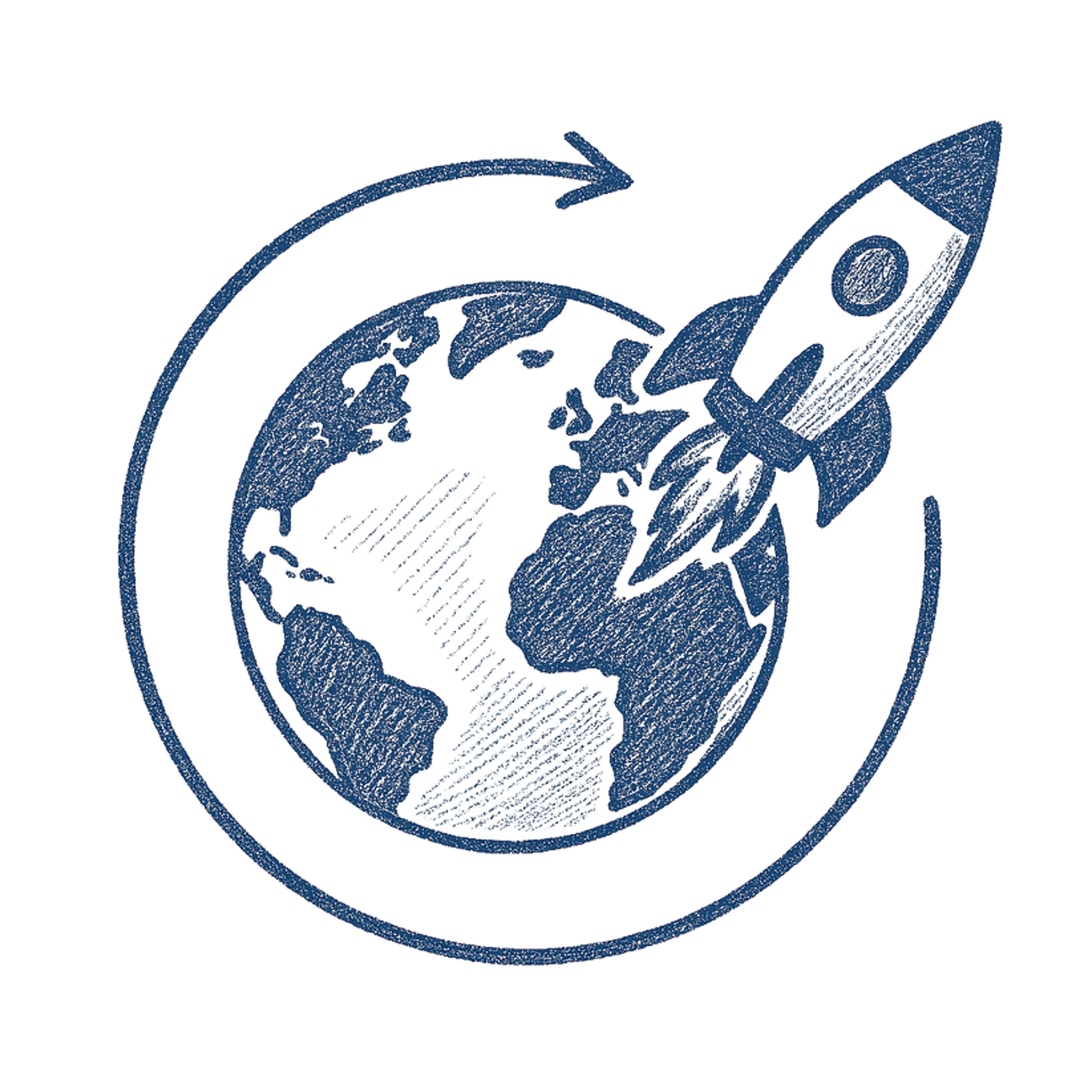 worldwide-shipping-icon-with-rocket-illustration