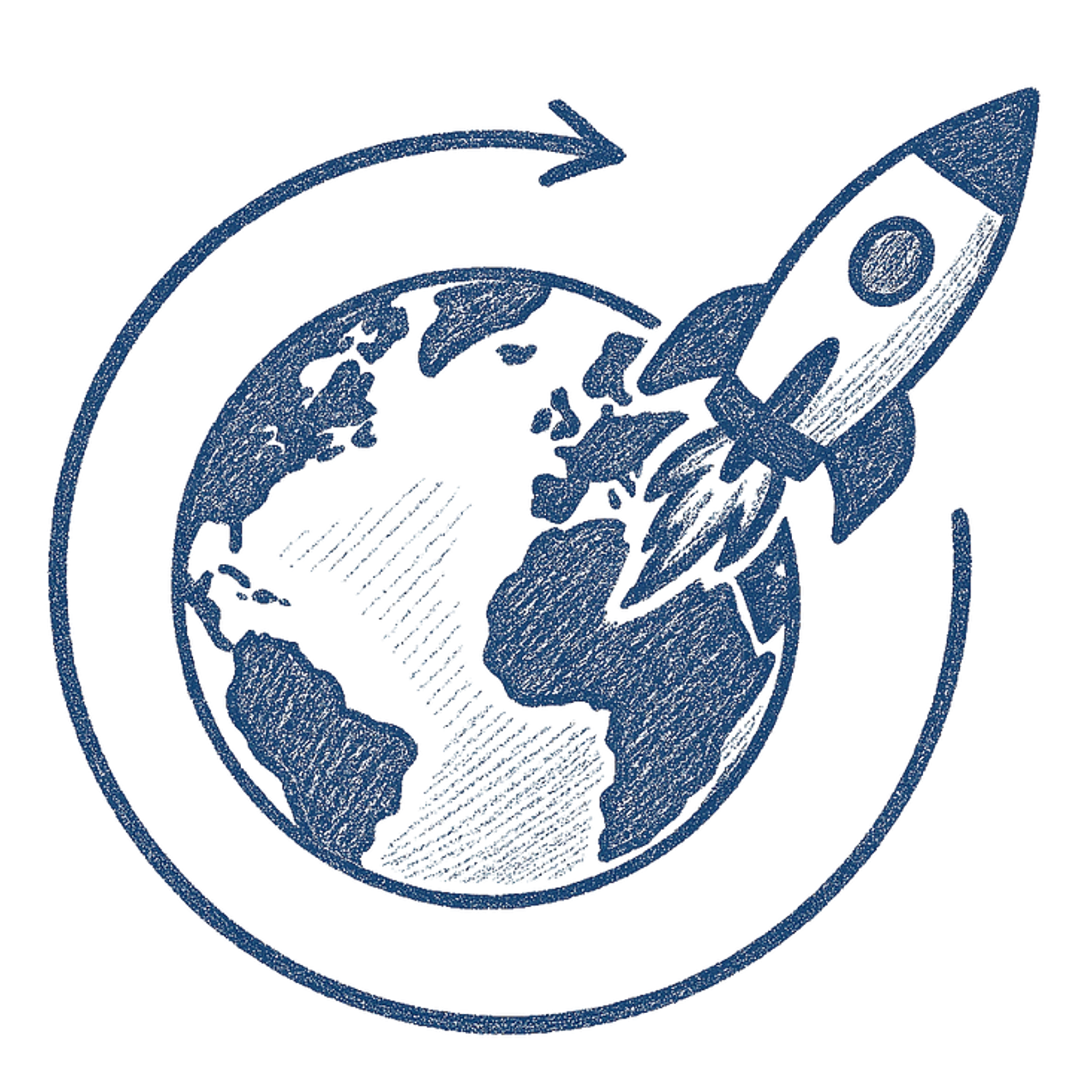 worldwide-shipping-icon-with-rocket-illustration